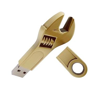 Imagem de WooTeck Chave de metal de 32 GB pendrive USB Flash Drive prata