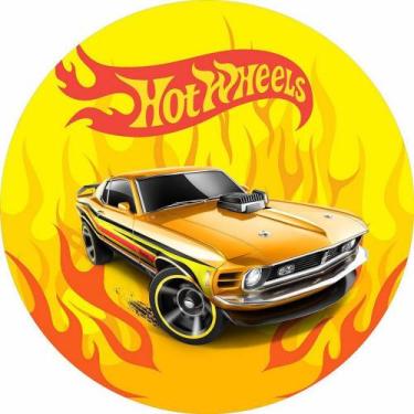 Imagem de Painel Festa Redondo 3d Hot Wheels Estampa Digital 1,50M - Fantasia Br
