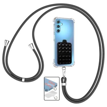 Imagem de Capa Anti Impacto com Cordão Ajustável e Ventosa Removível para Samsung A25 5G