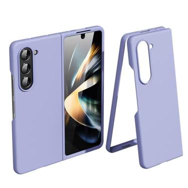 Imagem de Capa fina Z Fold 5 para Samsung Galaxy Z Fold 5 Capa protetora personalizada para telefone, capa rígida, toque sedoso, anti-impressões digitais e resistente a arranhões (flor de cerejeira roxa)