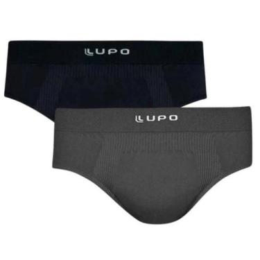 Imagem de Kit 2 Cueca Masculina Slip Lupo Modal Sem Costura 681 Premium, Preto, 