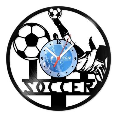 Imagem de Relógio De Parede Disco Vinil Esportes - Soccer - VES-129 - Modernarte