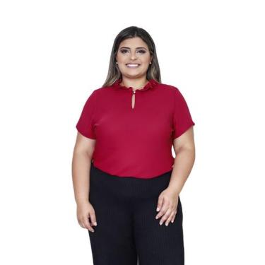 Imagem de Blusa manga curta feminina plus size barata sku:bp16 - R.S MODAS, G1, 