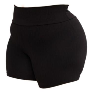Imagem de Short Fitness Plus Size Feminino Curto Reforçado Cós Alto - Rivas, Pre