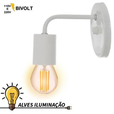 Imagem de Luminária Arandela de Parede cabeceira Vintage 1 Lâmpada Soquete E-27 