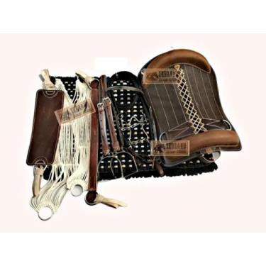 Imagem de 13x peças Sela Basto Marrom Montaria Completa Cavalo Laço - SELARIA SE