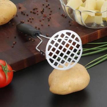 Imagem de Amassador Espremedor Manual De Batatas E Legumes Aço Inox - INTERPONTE