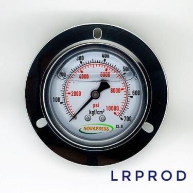 Imagem de Manômetro horizontal -diam.63mm (2. 1/2 ) com escala de 0-700 KGF/CM2 