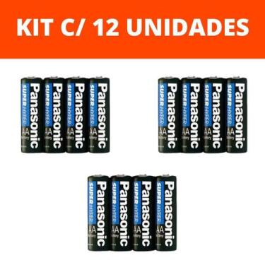 Imagem de Kit 12 Pilhas Panasonic Comum Aa