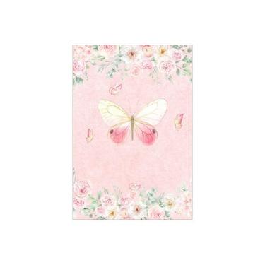Imagem de Painel De Festa Vertical 1,50 x 2,20 - Borboletas Rosa Suave 030 - Via