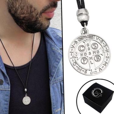 Imagem de Colar de Couro Ajustável Tradicional São Bento - GRANADO ACESSÓRIOS