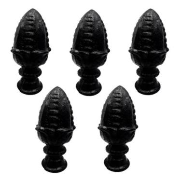 Imagem de Kit 5 Pinhas Ferro Fundido N09 P/ Grade Portão Sacada Muro - Uniclaudi