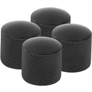 Imagem de Kit Com 04 Knob Pressão Metal Preto Guitarra Baixo Strinberg