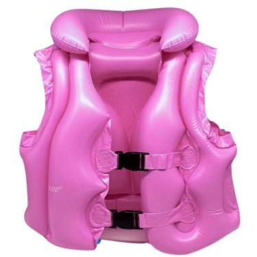 Imagem de Brinquedo Boia Colete Inflável Tamanho P Para Piscinas - NLQT, Rosa
