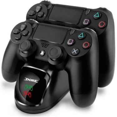 Imagem de Base Carregador Duplo Para Controle Dualshock Ps4 Slim Pro - PONTO DO 