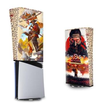 Imagem de Capa Compatível PS5 Pro Anti Poeira Vertical - Ghost of Tsushima Direc
