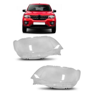 Imagem de Par Lente Farol Renault Kwid 2017 2018 2019 2020 2021 - bbs