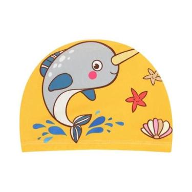 Imagem de Touca de Natação Infantil com Desenho Animado - Tecido Elástico e Conf