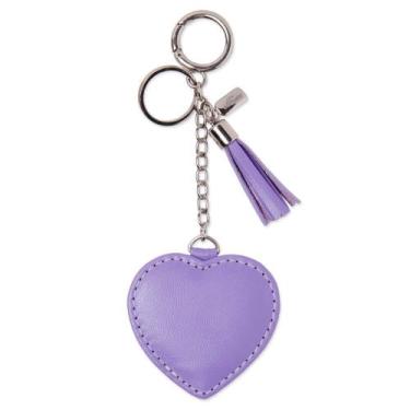 Imagem de Chaveiro couro amor lilas - CELLWAY