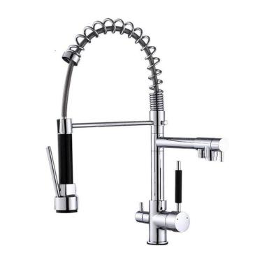 Imagem de Torneira Gourmet 50cm Com Misturador Monocomando E Saída Para água Filtrada Cromada De...
