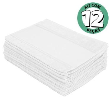 Imagem de Kit 12 Peças Toalha de Lavabo Bordar a Mão Aveludada Artesanalle Dohle