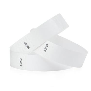 Imagem de Pulseira Tyvek branca de 3/4 polegadas da WristCo, Branco, 1000 Count