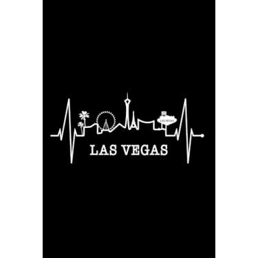 Imagem de Las Vegas Notebook: Las Vegas Skyline Heartbeat I Love Nevada USA Las Vegas (Ruled Paper, 120 Lined Pages, 6" x 9") Gambling Skylines for Las Vegas Lovers