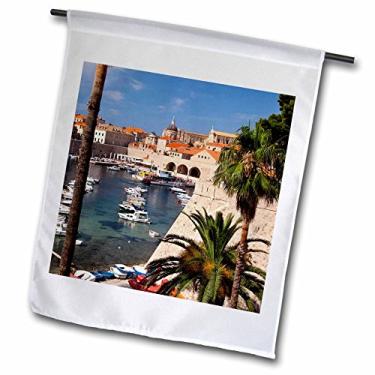 Imagem de 3dRose Harbor, Old Town Dubrovnik, Dálmata, Croácia - Brian Jannsen - Bandeira de jardim, 30 x 45 cm