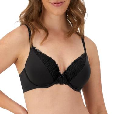Imagem de Maidenform Sutiã feminino Comfort Devotion com cobertura total com aro, Preto, 36B