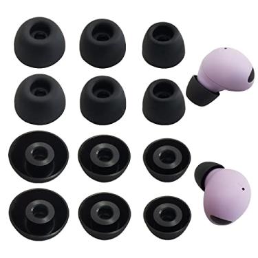 Imagem de Luckvan Pontas auriculares de silicone para Galaxy Buds2 Pro, pontas de substituição de borracha para Samsung Galaxy Buds Pro 2, LMS Preto