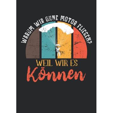 Imagem de Notizbuch A4 dotted, gepunktet, punktiert mit Softcover Design: Fallschirmspringer Skydiver Skydiving ohne Motor fliegen: 120 dotted (Punktgitter) DIN A4 Seiten