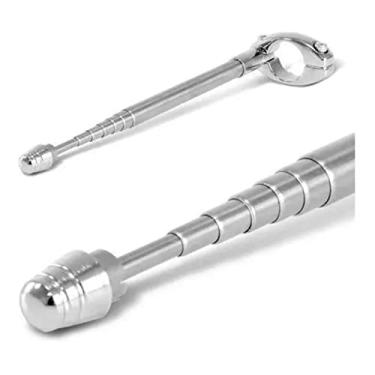 Imagem de Antena Corta Pipa Para Moto 7 Estágios Retrátil 7/8 - Para Guidão Cromada