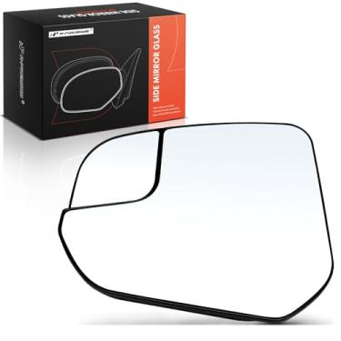 Imagem de A-Premium Vidro espelhado aquecido do lado esquerdo do motorista com placa de suporte - compatível com Ford Transit Connect 2014-2022 - Espelho convexo de vista lateral externa com vidro Spotter