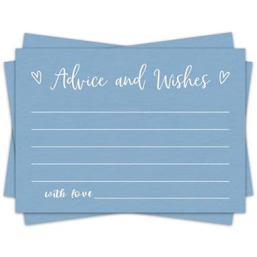 Imagem de Qoamp Cartões de conselhos e desejos, cartão minimalista de chá de panela de 10 x 15 cm, cartões de conselhos de casamento, ideias para lista de presentes de casamento, cartões de casamento para noiva