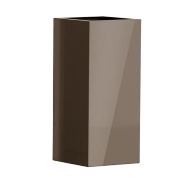 Imagem de Vaso Fibra De Vidro Quadrado Texas G 80cm Caixa Grande Decorativo (Bronze)