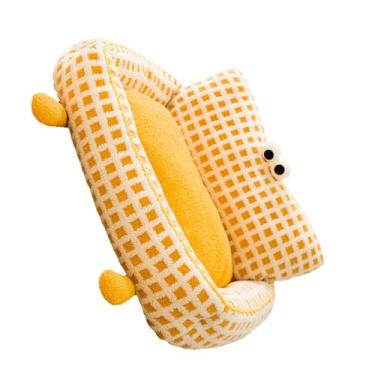 Imagem de Sofá-Cama Macio para Gatos, Aparência Adorável, Cama para Animais de Estimação, Adequado para a Pele, Amarelo S: 17,7 X 14,6 Polegadas (M)