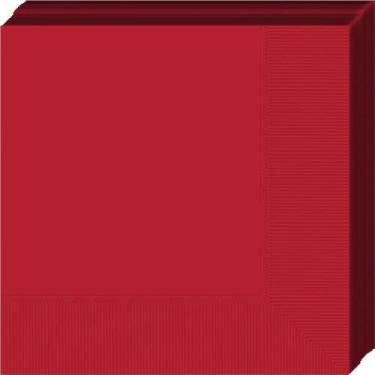 Imagem de Guardanapos de jantar vermelho maçã, 2 camadas, pacote grande de festa, 50 unidades.