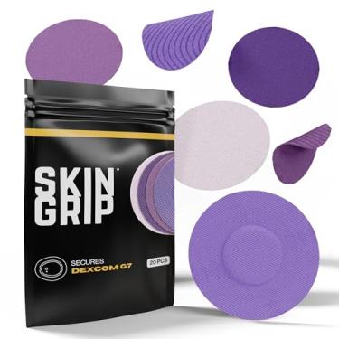 Imagem de Skin Grip Adesivos para Dexcom G7 E Stelo Cgm – Capa À Prova D’Água E Suor para Sensor de Monitor de Glicose Contínuo, Permanece Seguro Por 10 A 15 Dias – Pacote com 20 Unidades, Roxo