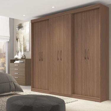 Imagem de Guarda Roupa Casal 6 Portas 2 Gavetas Grécia com Espelho Carvalho Vermontt