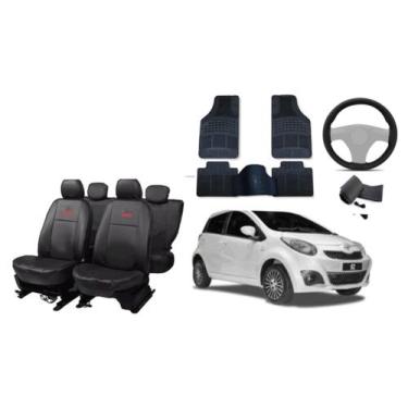 Imagem de Conjunto de capa couro Jac J2 2016-2024 + volante - aero print