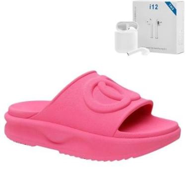 Imagem de Kit Chinelo Nuvem Slide Ortopédico Feminino Original Leve Confortável + Fone Bluetooth-Feminino