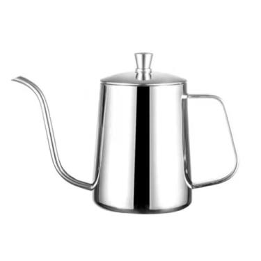Imagem de Bule Inox Bico Fino Ganso 600ml Prata - Elegante e Prático