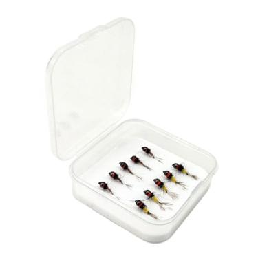 Imagem de simhoa 10x de pesca com mosca isca ganchos de metal gabaritos portáteis leves para peixe solar peixe -sol bluegill água salgada água doce, Style C