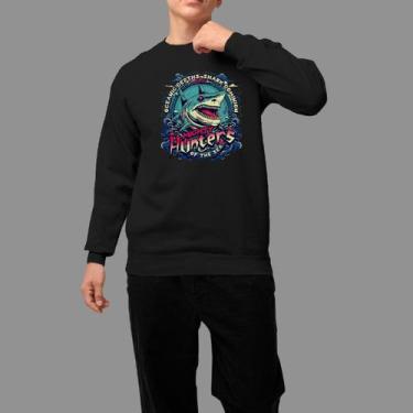 Imagem de Moletom Gola Careca Basico Masculino Casual Moda De Rua Tecido Macio H