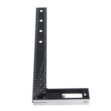 Imagem de Régua de Medição de Vários ângulos, Aço de Alto Carbono, Liga de Alumínio, 40cm 16in, Quadrado Combinado Com Dispositivo Anti -gota, para Engenheiros de Madeira