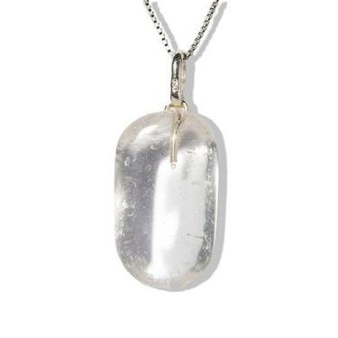 Imagem de Colar Pedra Cristal Rolada Montagem na Prata 950 - CristaisdeCurvelo