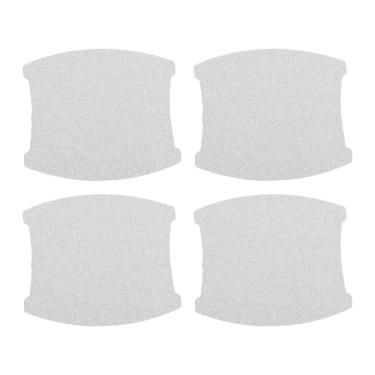 Imagem de INFINAUTO Protetor contra arranhões para maçaneta de porta de carro, 84 x 94 mm, película protetora para maçaneta de porta de carro, tom prateado fosco, 4 peças