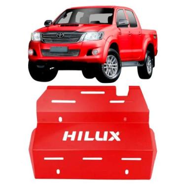 Imagem de Protetor Motor Carter Hilux CD 2005 a 2015 Vermelho - C&K