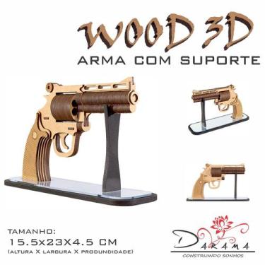 Imagem de  Quebra cabeças 3d arma suporte decoração ornamento enfeite - INDÚSTRI