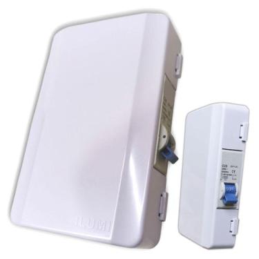 Imagem de Quadro Caixa Sobrepor Parafusar com Disjuntor 25a Ar Condicionado Moto